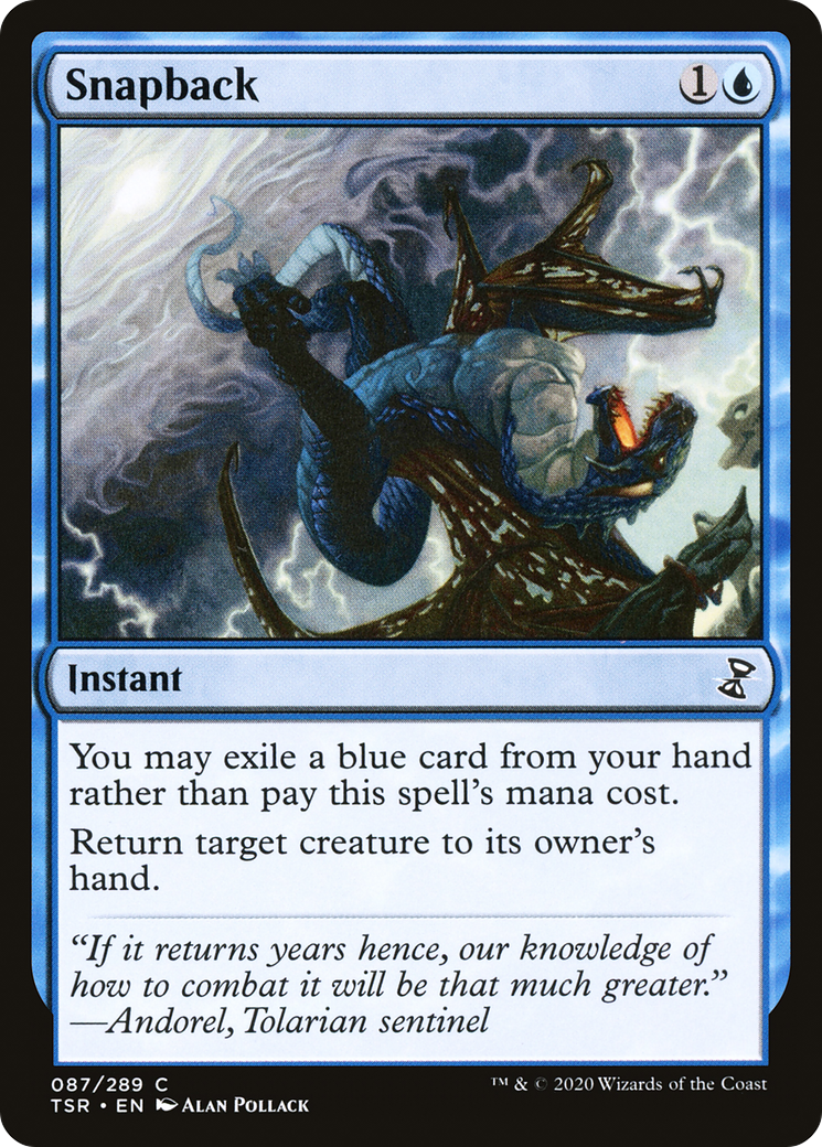 Snapback (TSR-087) - Time Spiral Remastered Foil - Premium MTG Single from Wizards of the Coast - Just $1.70! Shop now at Game Crave Tournament Store