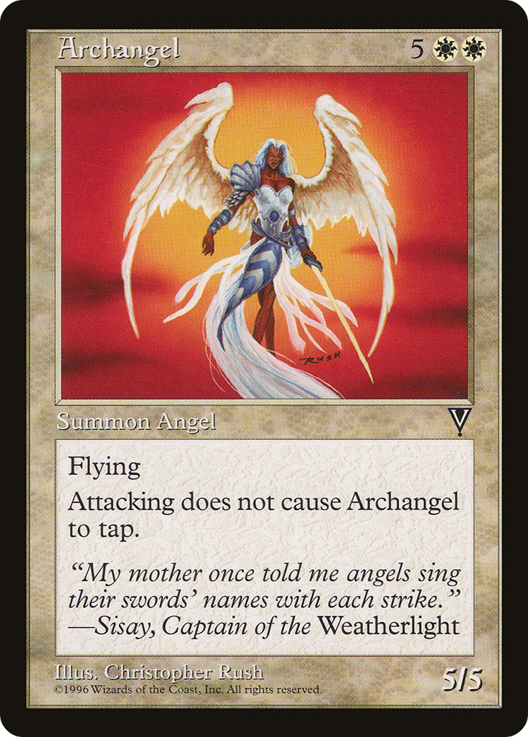 Archangel (VIS-001) - Visions - Premium MTG Single from Wizards of the Coast - Just $0.18! Shop now at Game Crave Tournament Store