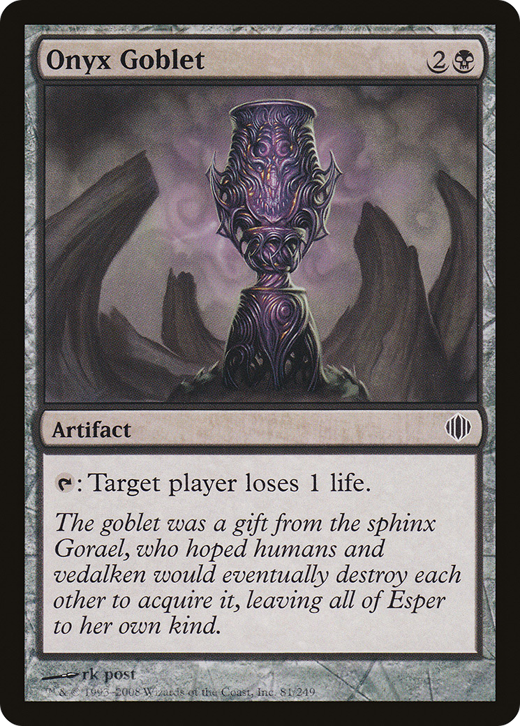 Onyx Goblet (ALA-081) - Shards of Alara - Premium MTG Single from Wizards of the Coast - Just $0.08! Shop now at Game Crave Tournament Store