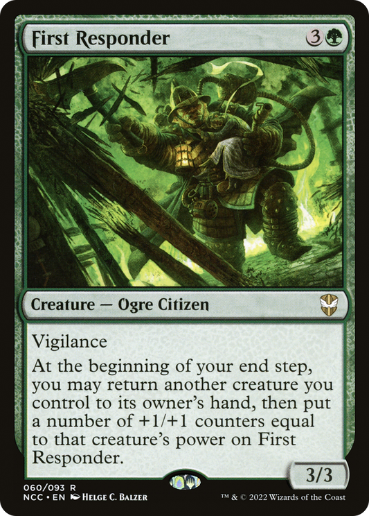 First Responder (NCC-060) - New Capenna Commander - Premium MTG Single from Wizards of the Coast - Just $0.25! Shop now at Game Crave Tournament Store