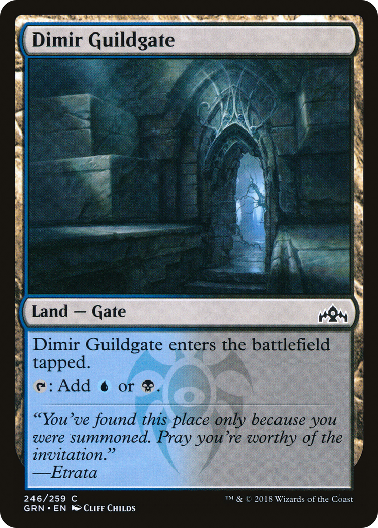 Dimir Guildgate (GRN-246) - Guilds of Ravnica Foil - Premium MTG Single from Wizards of the Coast - Just $0.15! Shop now at Game Crave Tournament Store