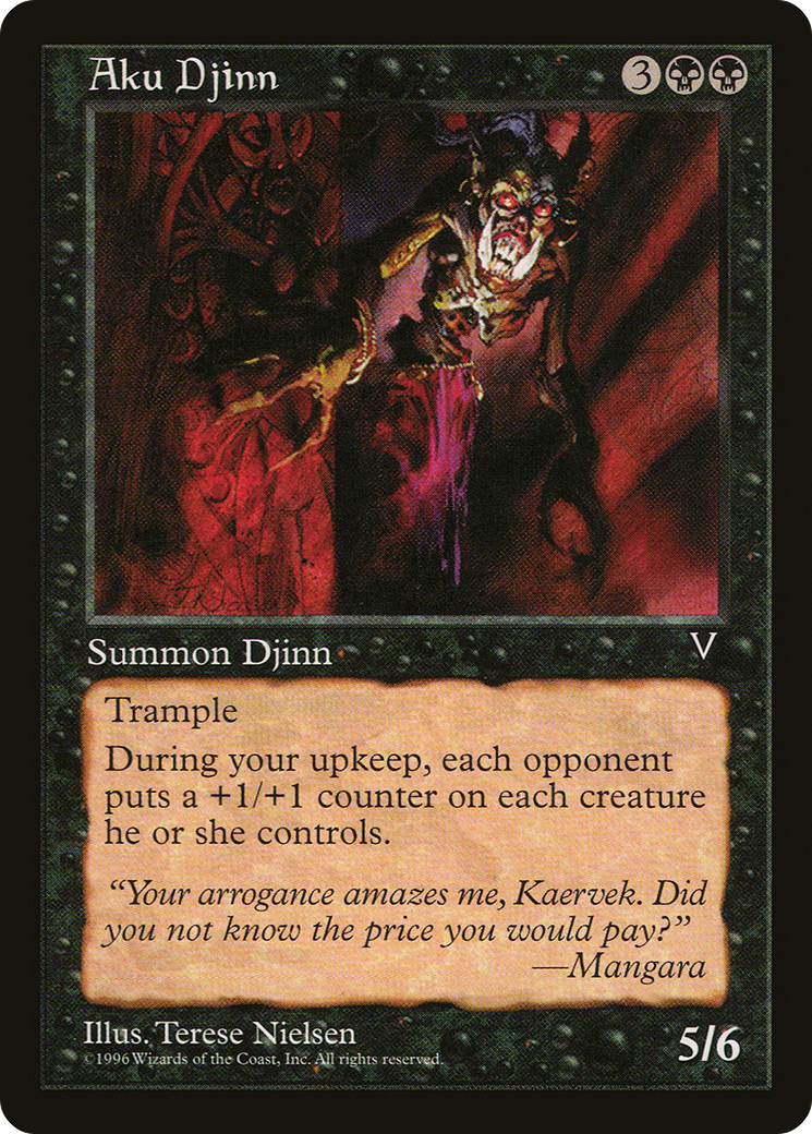 Aku Djinn (VIS-051) - Visions - Premium MTG Single from Wizards of the Coast - Just $0.30! Shop now at Game Crave Tournament Store