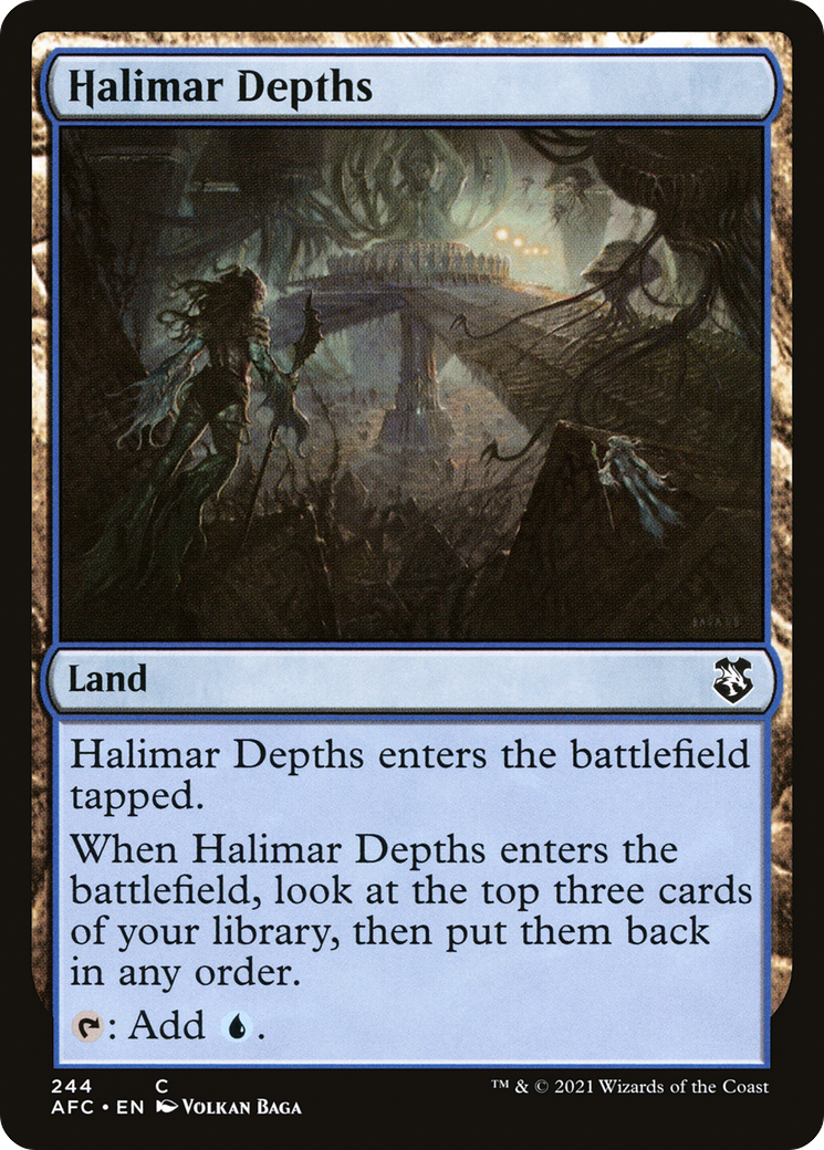 Halimar Depths (AFC-244) - Forgotten Realms Commander - Premium MTG Single from Wizards of the Coast - Just $0.11! Shop now at Game Crave Tournament Store
