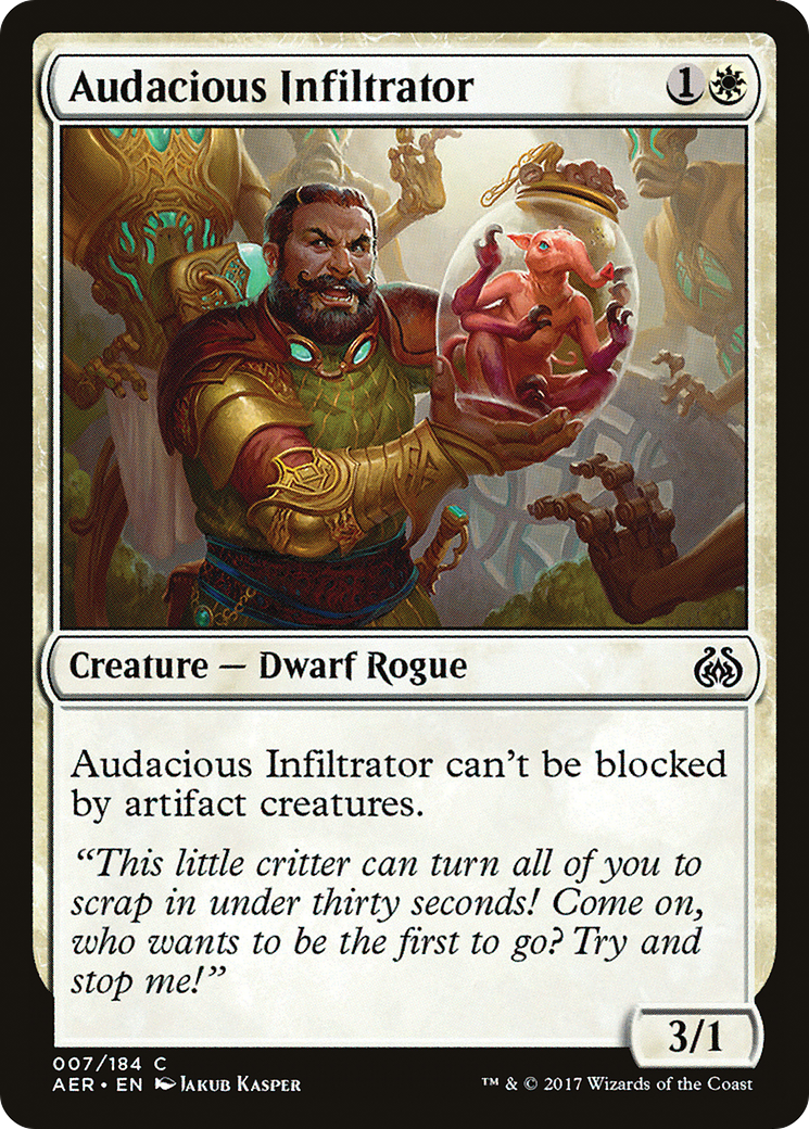 Audacious Infiltrator (AER-007) - Aether Revolt - Premium MTG Single from Wizards of the Coast - Just $0.08! Shop now at Game Crave Tournament Store