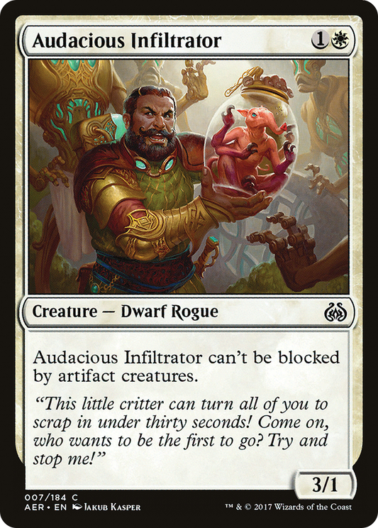 Audacious Infiltrator (AER-007) - Aether Revolt Foil - Premium MTG Single from Wizards of the Coast - Just $0.08! Shop now at Game Crave Tournament Store
