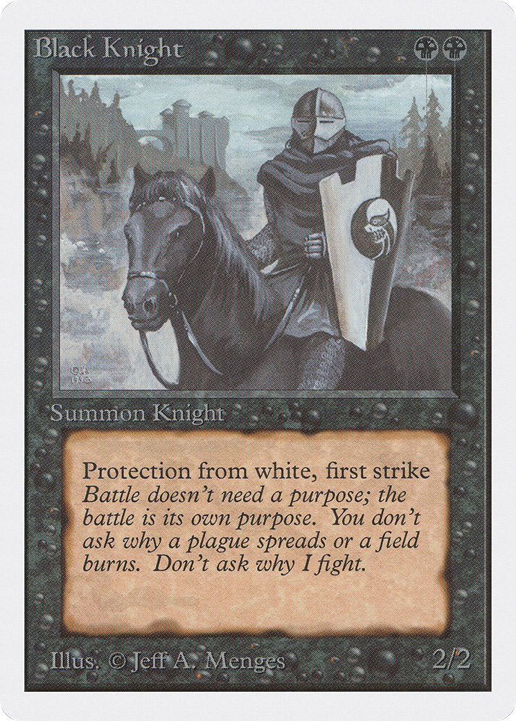 Black Knight (2ED-095) - Unlimited Edition - Premium MTG Single from Wizards of the Coast - Just $2.82! Shop now at Game Crave Tournament Store