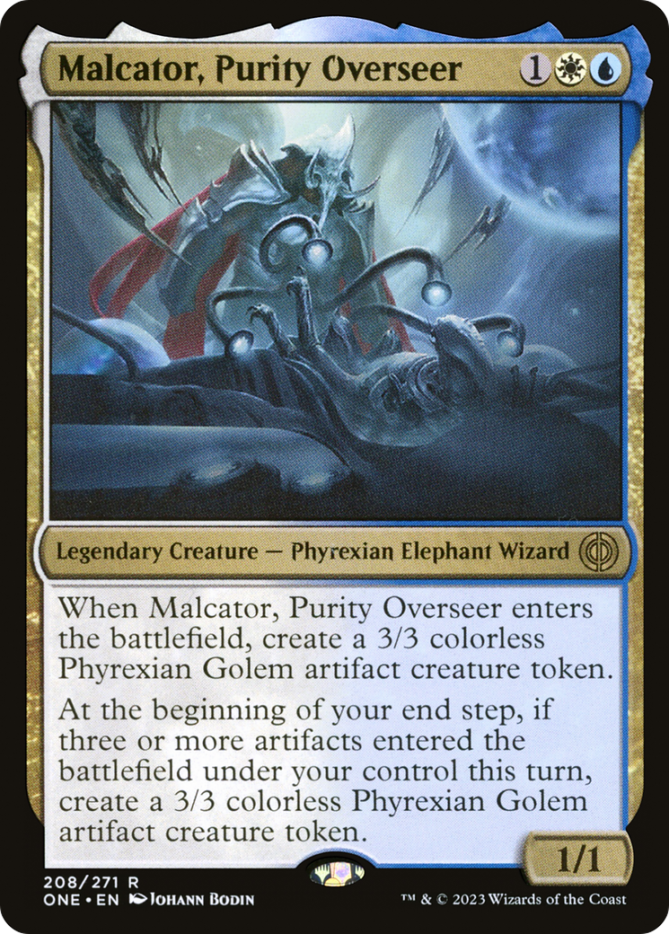 Malcator, Purity Overseer (ONE-208) - Phyrexia: All Will Be One Foil - Premium MTG Single from Wizards of the Coast - Just $0.08! Shop now at Game Crave Tournament Store