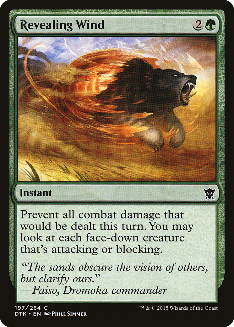 Revealing Wind (DTK-197) - Dragons of Tarkir - Premium MTG Single from Wizards of the Coast - Just $0.08! Shop now at Game Crave Tournament Store