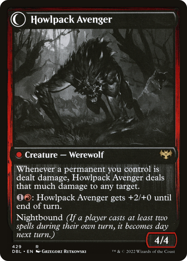 Ill-Tempered Loner // Howlpack Avenger (DBL-429) - Innistrad: Double Feature: (Double Faced Transform) Foil - Premium MTG Single from Wizards of the Coast - Just $1! Shop now at Game Crave Tournament Store