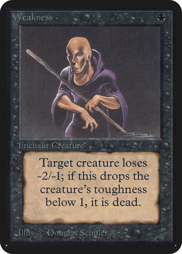 Weakness (LEA-134) - Limited Edition Alpha - Premium MTG Single from Wizards of the Coast - Just $10.31! Shop now at Game Crave Tournament Store