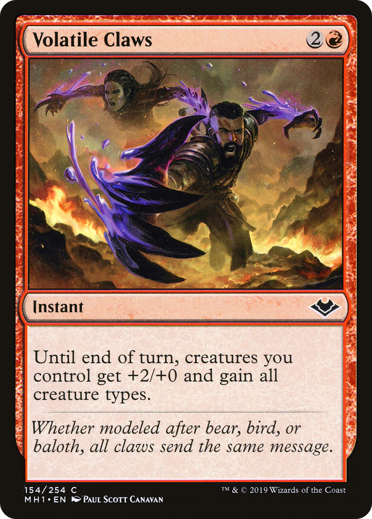 Volatile Claws (MH1-154) - Modern Horizons - Premium MTG Single from Wizards of the Coast - Just $0.08! Shop now at Game Crave Tournament Store