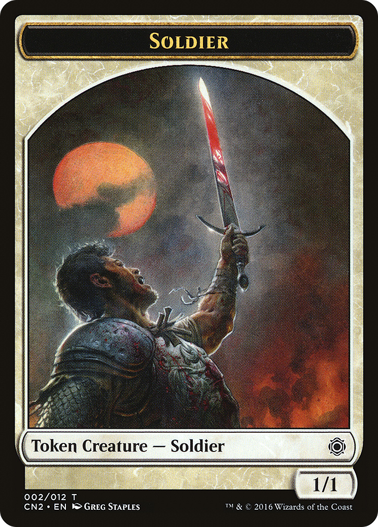 Soldier (TCN2-002) - Conspiracy: Take the Crown Tokens - Premium MTG Single from Wizards of the Coast - Just $0.08! Shop now at Game Crave Tournament Store