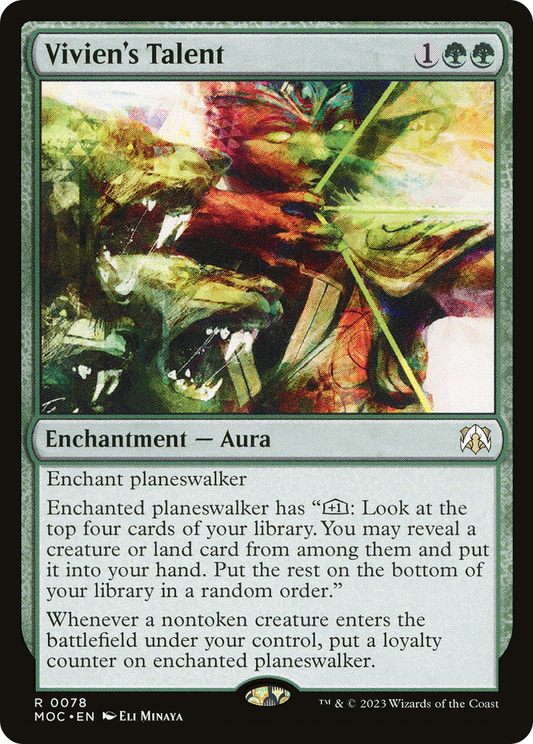 Vivien's Talent (MOC-078) - March of the Machine Commander - Premium MTG Single from Wizards of the Coast - Just $0.08! Shop now at Game Crave Tournament Store