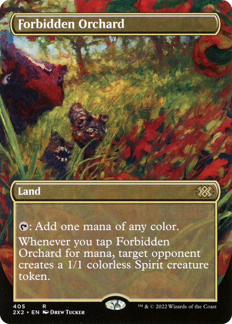 Forbidden Orchard (2X2-405) - Double Masters 2022 (Borderless) - Premium MTG Single from Wizards of the Coast - Just $1.80! Shop now at Game Crave Tournament Store