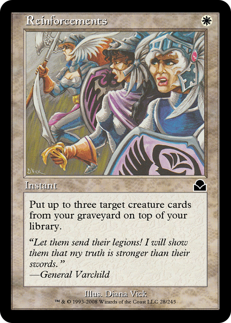 Reinforcements (ME2-028) - Masters Edition II Foil - Premium MTG Single from Wizards of the Coast - Just $0! Shop now at Game Crave Tournament Store