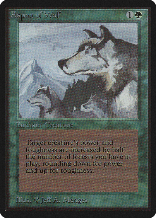 Aspect of Wolf (LEB-185) - Limited Edition Beta - Premium MTG Single from Wizards of the Coast - Just $38.40! Shop now at Game Crave Tournament Store