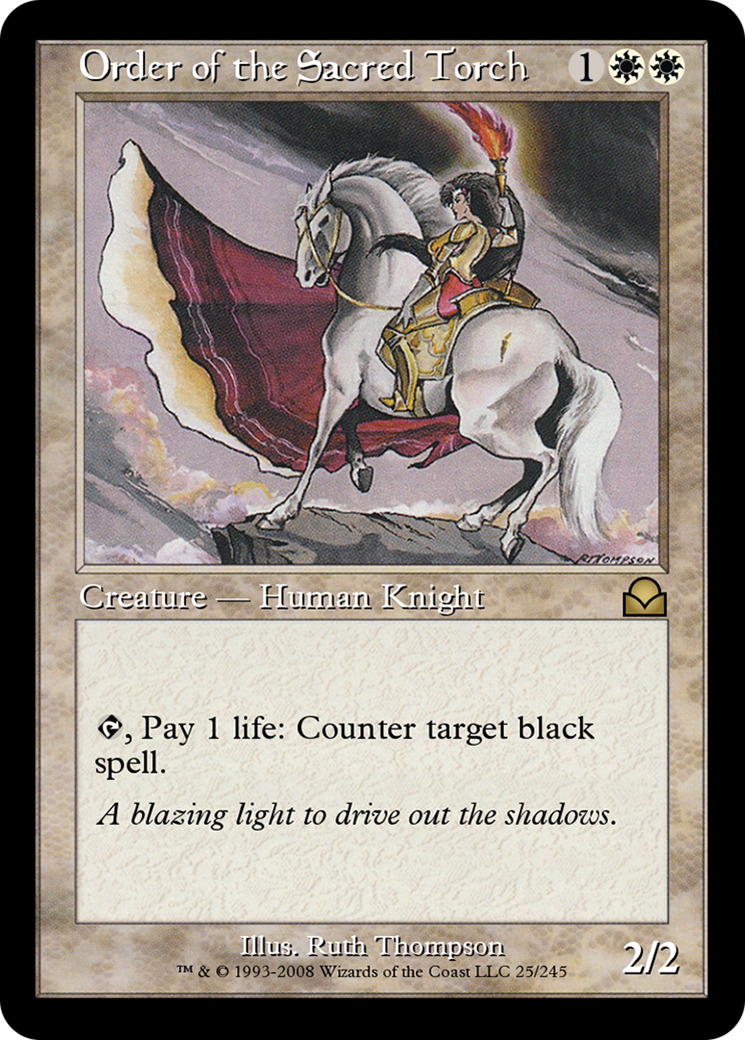 Order of the Sacred Torch (ME2-025) - Masters Edition II - Premium MTG Single from Wizards of the Coast - Just $0! Shop now at Game Crave Tournament Store