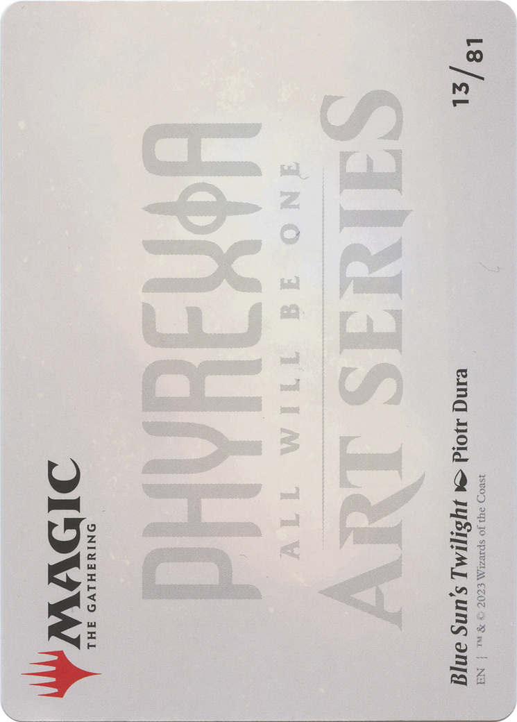 Blue Sun's Twilight // Blue Sun's Twilight (AONE-013) - Phyrexia: All Will Be One Art Series (Borderless) Foil - Premium MTG Single from Wizards of the Coast - Just $0! Shop now at Game Crave Tournament Store
