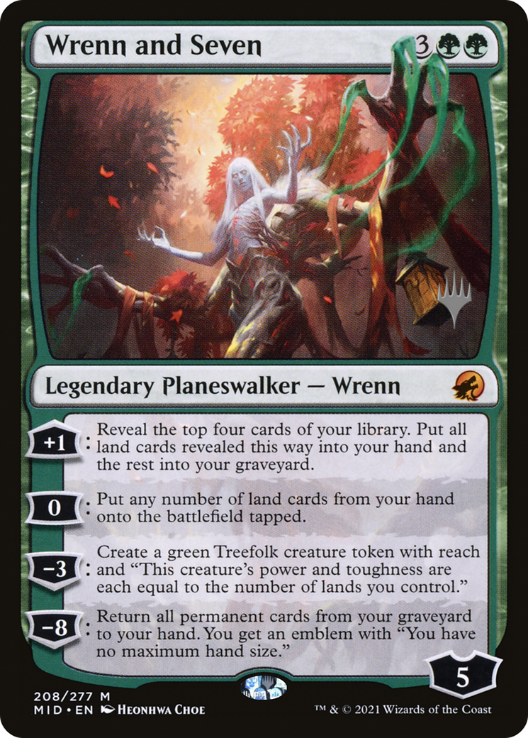 Wrenn and Seven (PMID-208P) - Innistrad: Midnight Hunt Promos Foil - Premium MTG Single from Wizards of the Coast - Just $1.37! Shop now at Game Crave Tournament Store