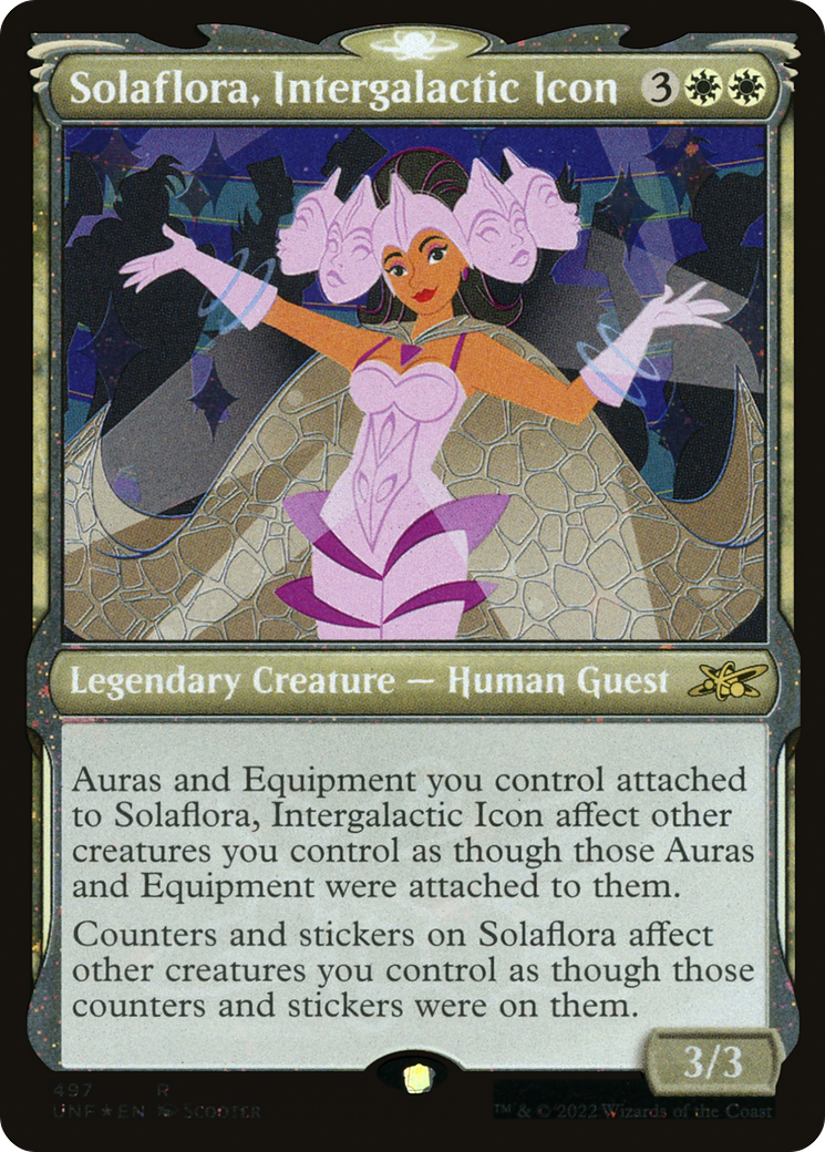 Solaflora, Intergalactic Icon (UNF-497) - Unfinity: (Showcase) Foil - Premium MTG Single from Wizards of the Coast - Just $0.08! Shop now at Game Crave Tournament Store