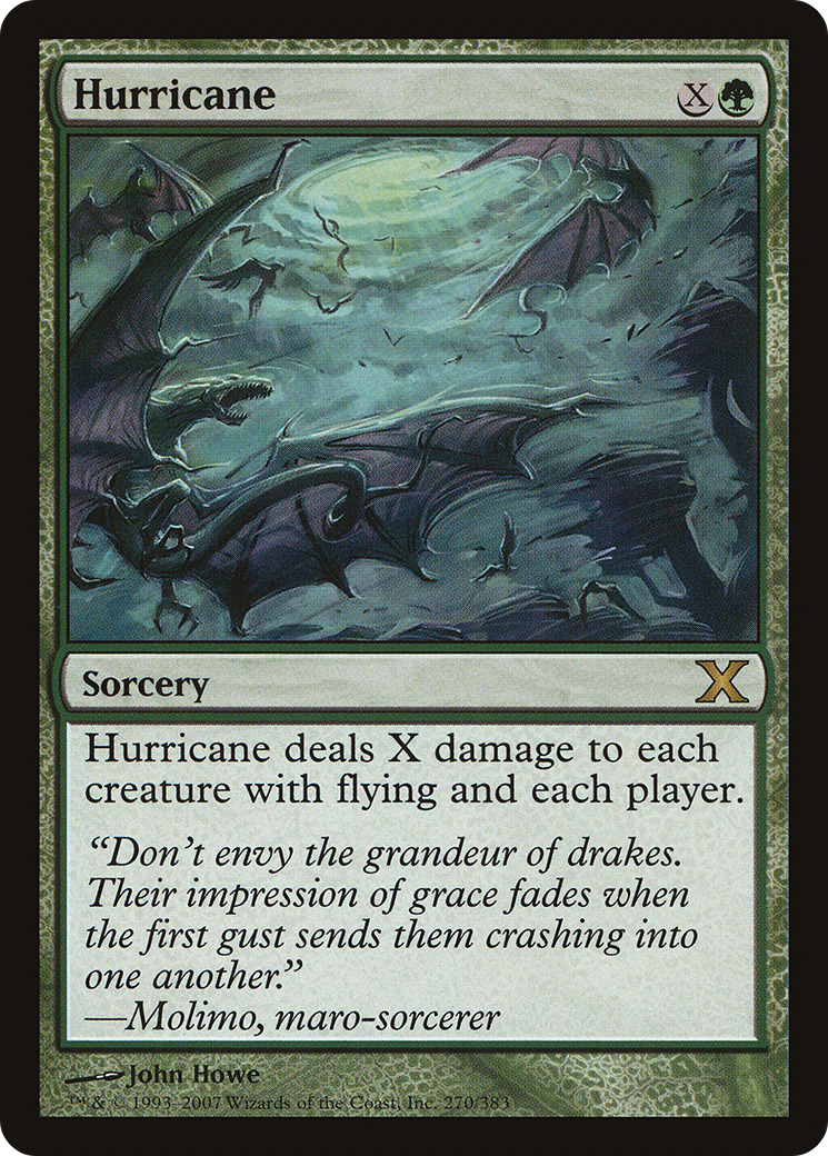 Hurricane (10E-270) - Tenth Edition Foil - Premium MTG Single from Wizards of the Coast - Just $22.40! Shop now at Game Crave Tournament Store