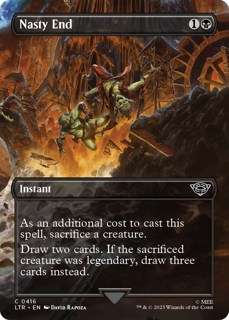 Nasty End (LTR-416) - The Lord of the Rings: Tales of Middle-earth (Borderless) - Premium MTG Single from Wizards of the Coast - Just $0.08! Shop now at Game Crave Tournament Store