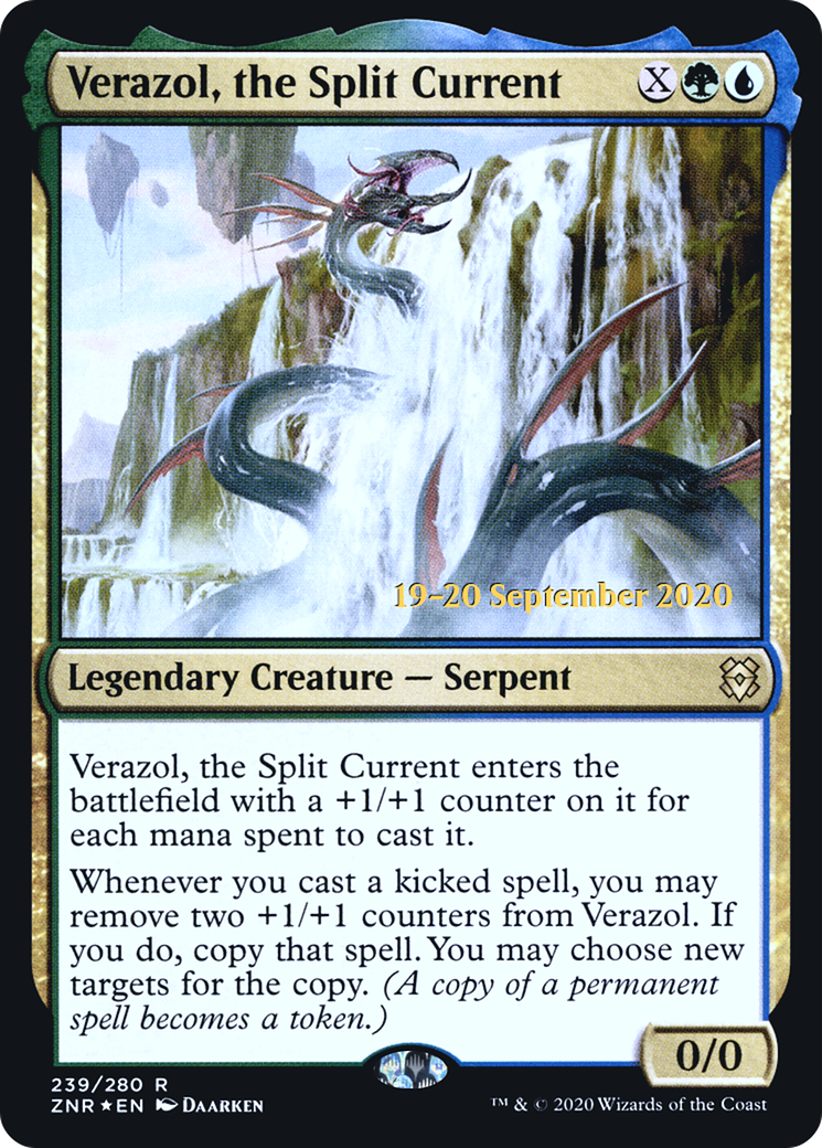 Verazol, the Split Current (PZNR-239S) - Zendikar Rising Promos Foil - Premium MTG Single from Wizards of the Coast - Just $0.13! Shop now at Game Crave Tournament Store