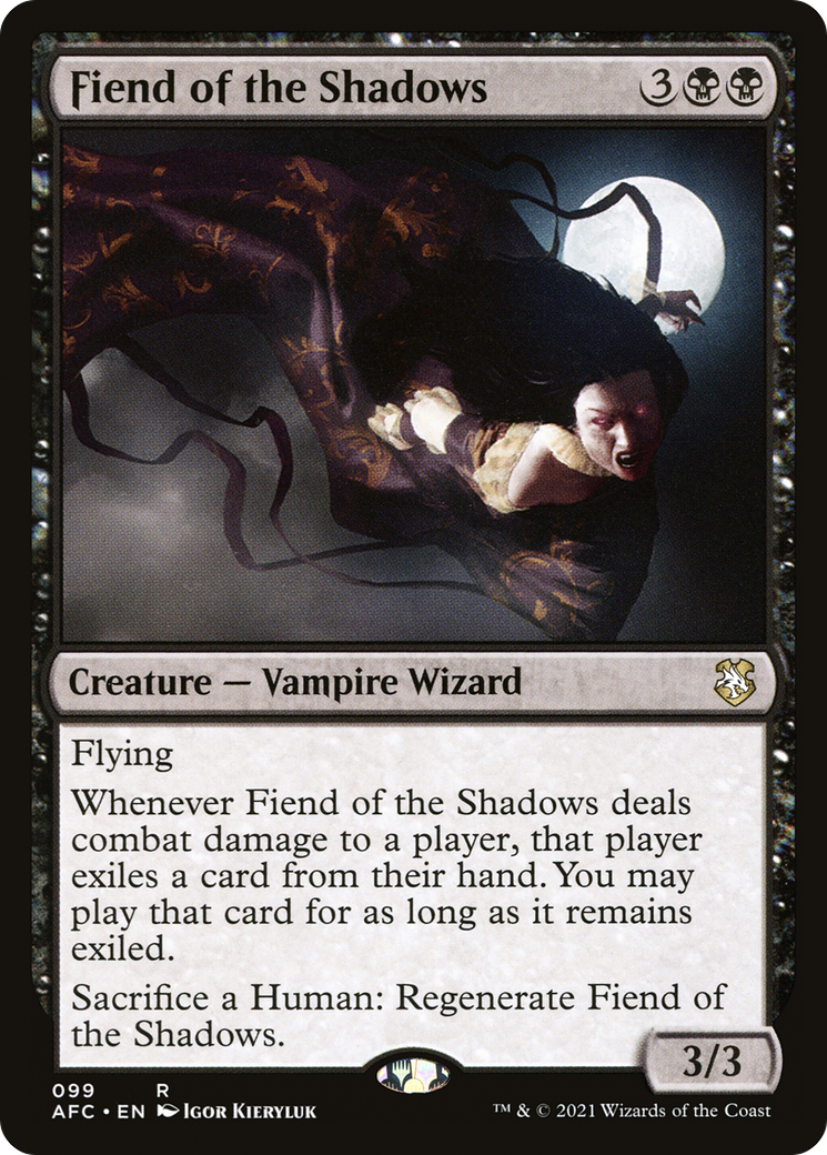 Fiend of the Shadows (AFC-099) - Forgotten Realms Commander - Premium MTG Single from Wizards of the Coast - Just $0.08! Shop now at Game Crave Tournament Store