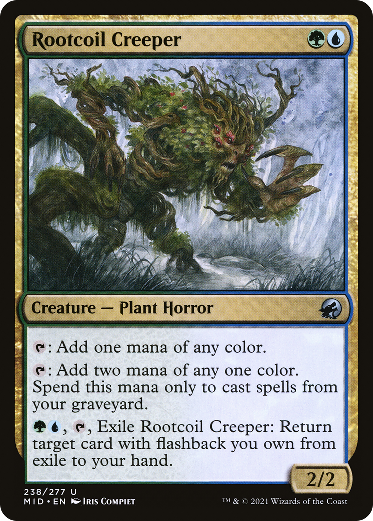 Rootcoil Creeper (MID-238) - Innistrad: Midnight Hunt - Premium MTG Single from Wizards of the Coast - Just $0.08! Shop now at Game Crave Tournament Store
