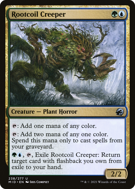 Rootcoil Creeper (MID-238) - Innistrad: Midnight Hunt - Premium MTG Single from Wizards of the Coast - Just $0.08! Shop now at Game Crave Tournament Store