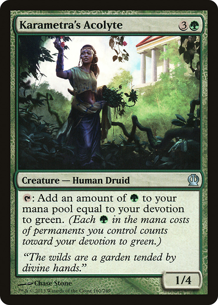 Karametra's Acolyte (THS-160) - Theros Foil - Premium MTG Single from Wizards of the Coast - Just $2.53! Shop now at Game Crave Tournament Store