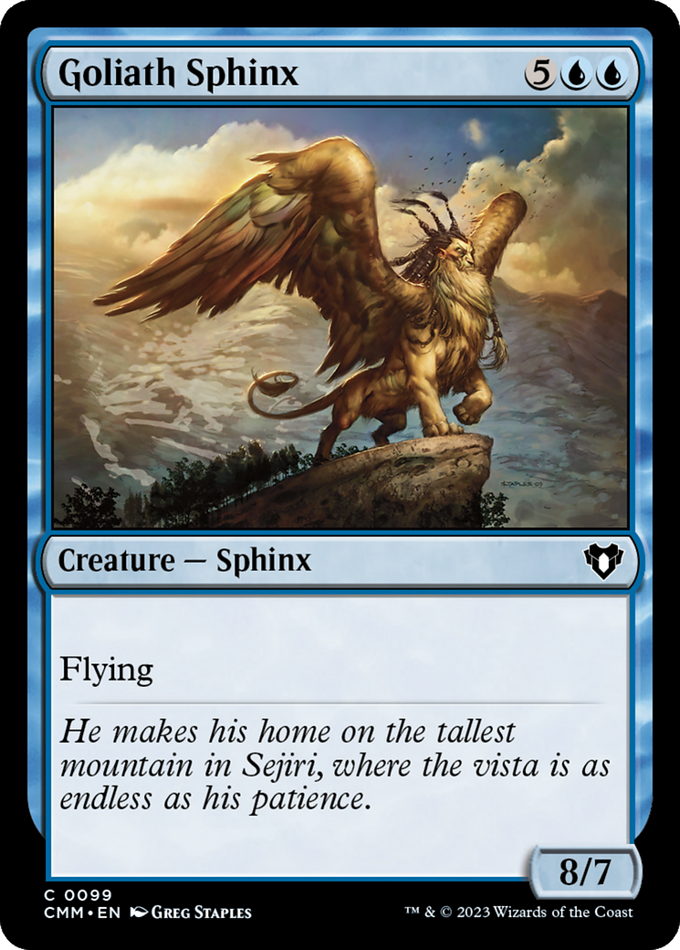 Goliath Sphinx (CMM-099) - Commander Masters - Premium MTG Single from Wizards of the Coast - Just $0.25! Shop now at Game Crave Tournament Store