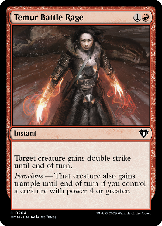 Temur Battle Rage (CMM-264) - Commander Masters - Premium MTG Single from Wizards of the Coast - Just $0.08! Shop now at Game Crave Tournament Store