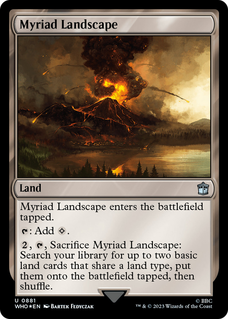 Myriad Landscape (WHO-881) - Doctor Who Foil - Premium MTG Single from Wizards of the Coast - Just $0.85! Shop now at Game Crave Tournament Store