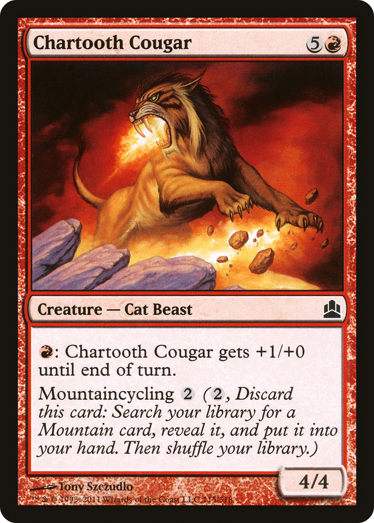 Chartooth Cougar (CMD-115) - Commander 2011 - Premium MTG Single from Wizards of the Coast - Just $0.08! Shop now at Game Crave Tournament Store