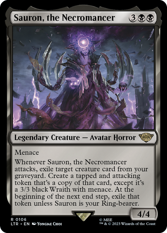 Sauron, the Necromancer (LTR-106) - The Lord of the Rings: Tales of Middle-earth - Premium MTG Single from Wizards of the Coast - Just $0.08! Shop now at Game Crave Tournament Store