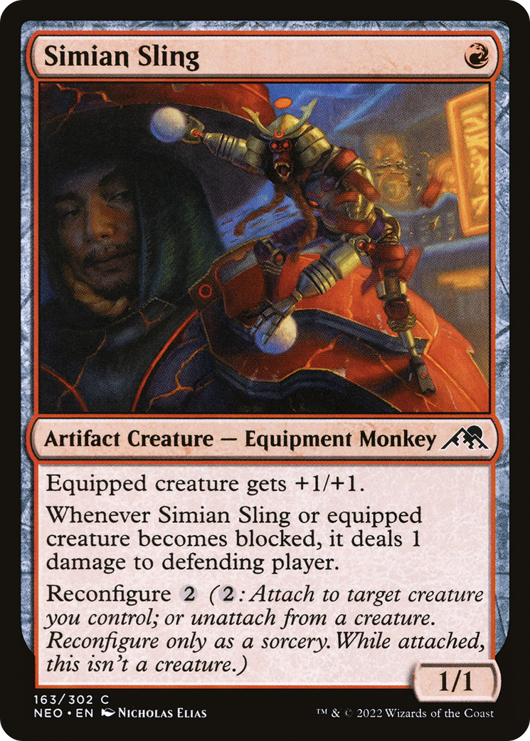 Simian Sling (NEO-163) - Kamigawa: Neon Dynasty - Premium MTG Single from Wizards of the Coast - Just $0.08! Shop now at Game Crave Tournament Store