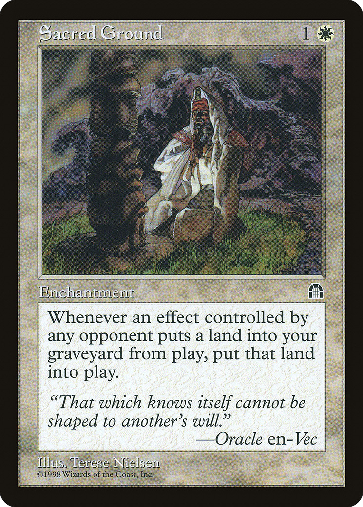 Sacred Ground (STH-012) - Stronghold - Premium MTG Single from Wizards of the Coast - Just $0.18! Shop now at Game Crave Tournament Store
