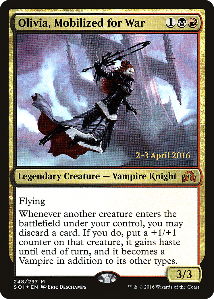 Olivia, Mobilized for War (PSOI-248S) - Shadows over Innistrad Promos Foil - Premium MTG Single from Wizards of the Coast - Just $1.87! Shop now at Game Crave Tournament Store