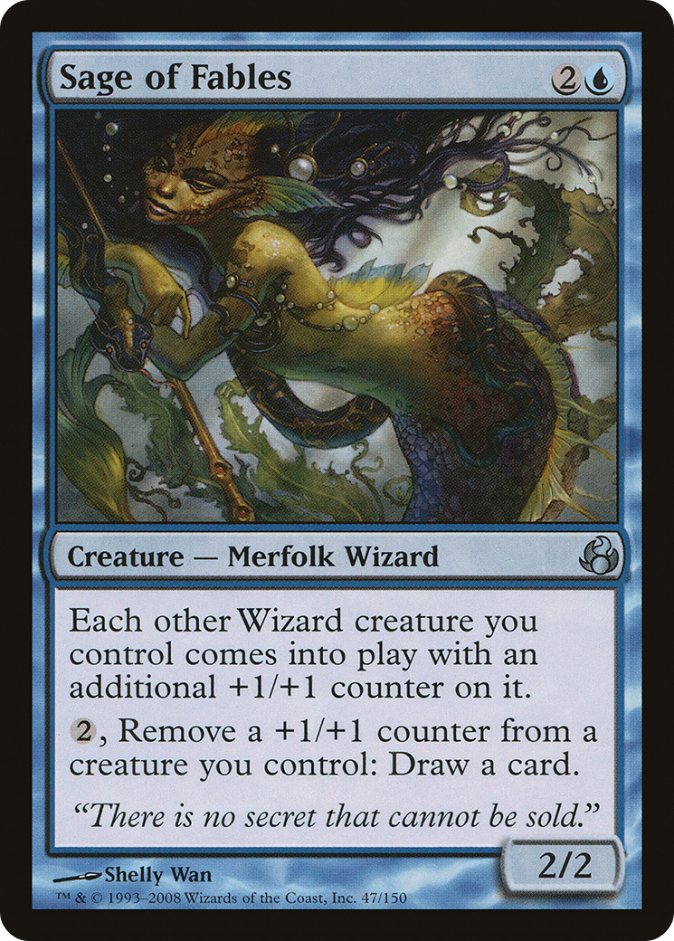 Sage of Fables (MOR-047) - Morningtide Foil - Premium MTG Single from Wizards of the Coast - Just $1.98! Shop now at Game Crave Tournament Store