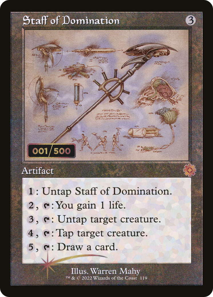 Staff of Domination (BRR-119Z) - The Brothers' War Retro Artifacts Foil - Premium MTG Single from Wizards of the Coast - Just $59.52! Shop now at Game Crave Tournament Store