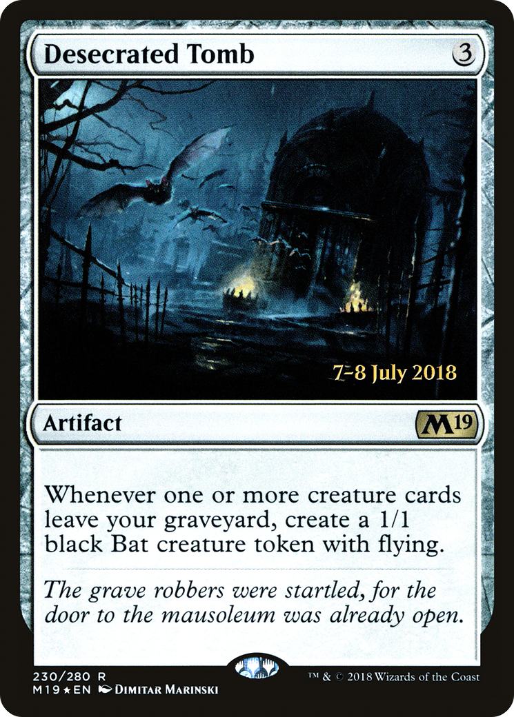 Desecrated Tomb (PM19-230S) - Core Set 2019 Promos Foil - Premium MTG Single from Wizards of the Coast - Just $0.58! Shop now at Game Crave Tournament Store