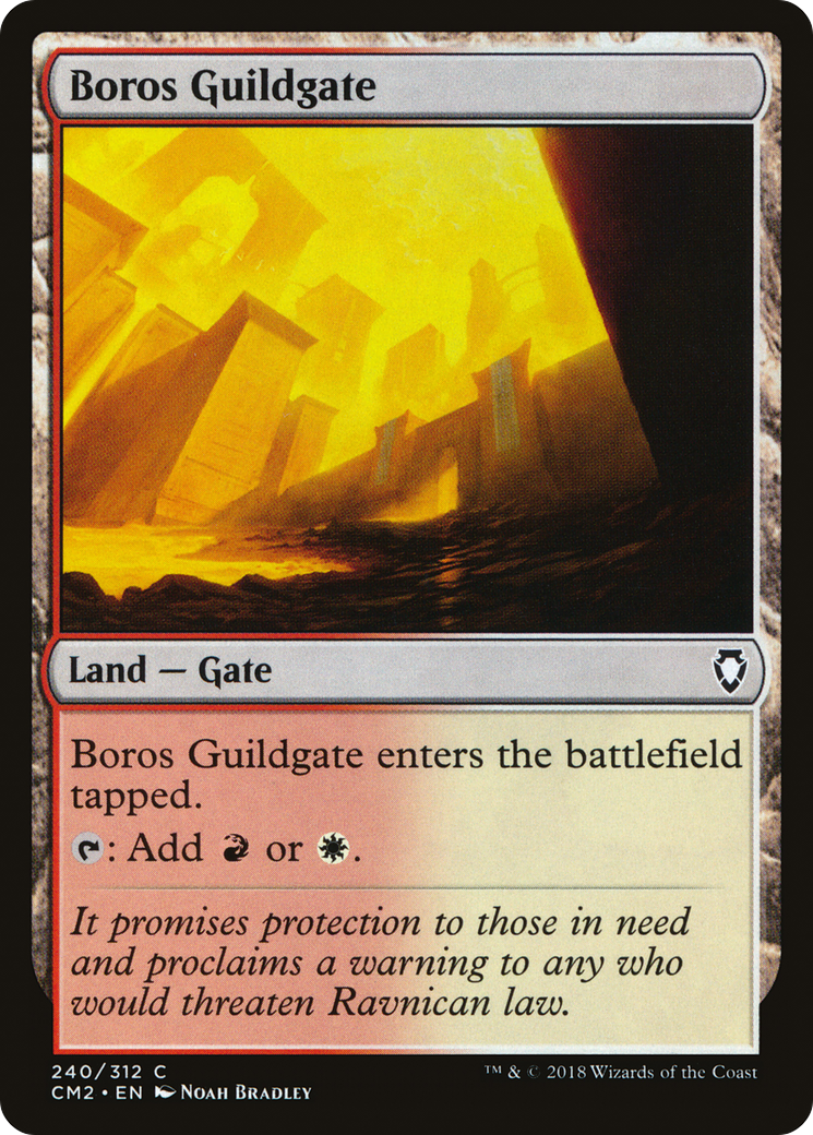 Boros Guildgate (CM2-240) - Commander Anthology Volume II - Premium MTG Single from Wizards of the Coast - Just $0.08! Shop now at Game Crave Tournament Store