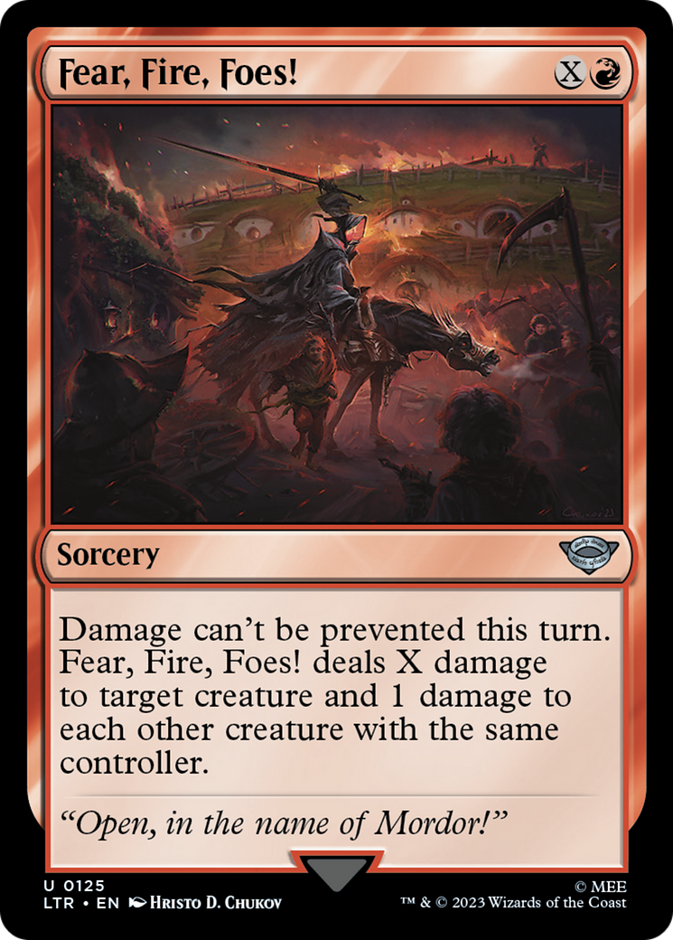 Fear, Fire, Foes! (LTR-125) - The Lord of the Rings: Tales of Middle-earth - Premium MTG Single from Wizards of the Coast - Just $0.08! Shop now at Game Crave Tournament Store