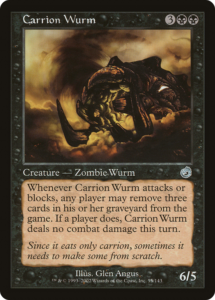 Carrion Wurm (TOR-055) - Torment - Premium MTG Single from Wizards of the Coast - Just $0.08! Shop now at Game Crave Tournament Store