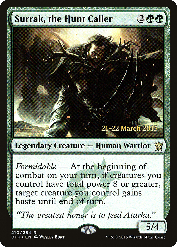 Surrak, the Hunt Caller (PDTK-210S) - Dragons of Tarkir Promos Foil - Premium MTG Single from Wizards of the Coast - Just $1.96! Shop now at Game Crave Tournament Store