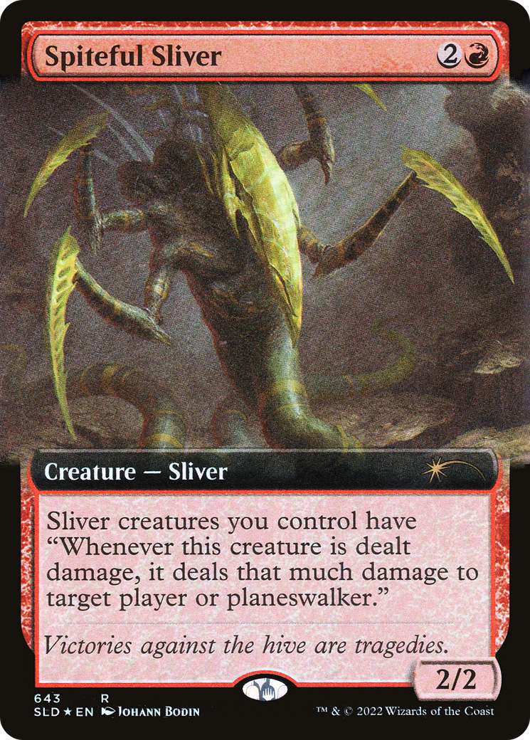 Spiteful Sliver (SLD-643) - Secret Lair Drop: (Extended Art) Foil - Premium MTG Single from Wizards of the Coast - Just $3.06! Shop now at Game Crave Tournament Store