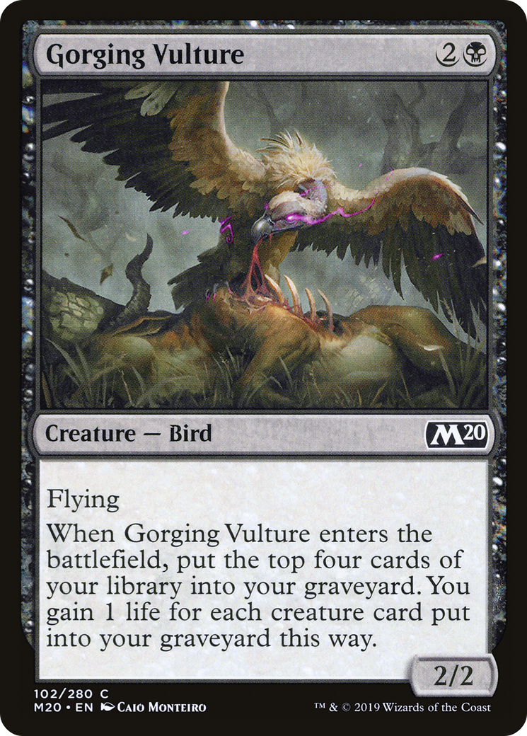 Gorging Vulture (M20-102) - Core Set 2020 - Premium MTG Single from Wizards of the Coast - Just $0.08! Shop now at Game Crave Tournament Store