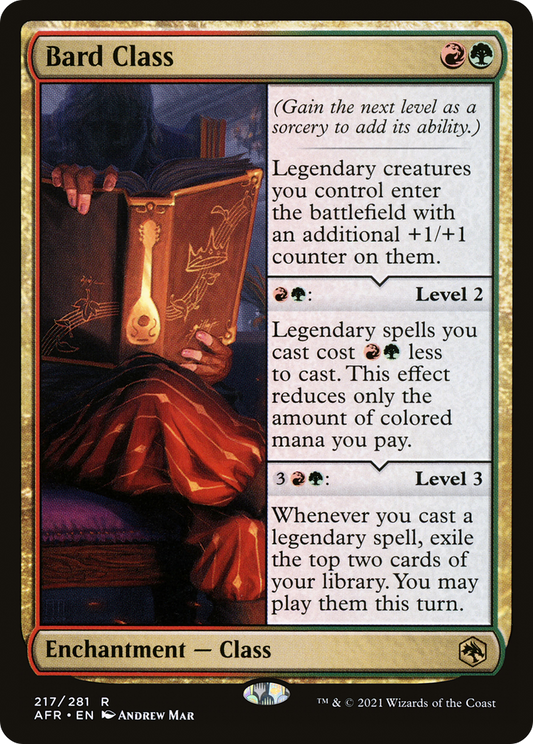 Bard Class (AFR-217) - Adventures in the Forgotten Realms - Premium MTG Single from Wizards of the Coast - Just $0.17! Shop now at Game Crave Tournament Store