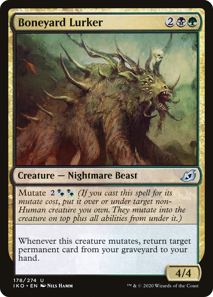 Boneyard Lurker (IKO-178) - Ikoria: Lair of Behemoths - Premium MTG Single from Wizards of the Coast - Just $0.08! Shop now at Game Crave Tournament Store